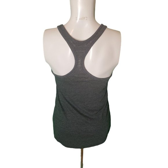 Chaser Charcoal Gray Melange Racerback Tank Top Pineapple Graphic Sz S - Picture 3 of 5